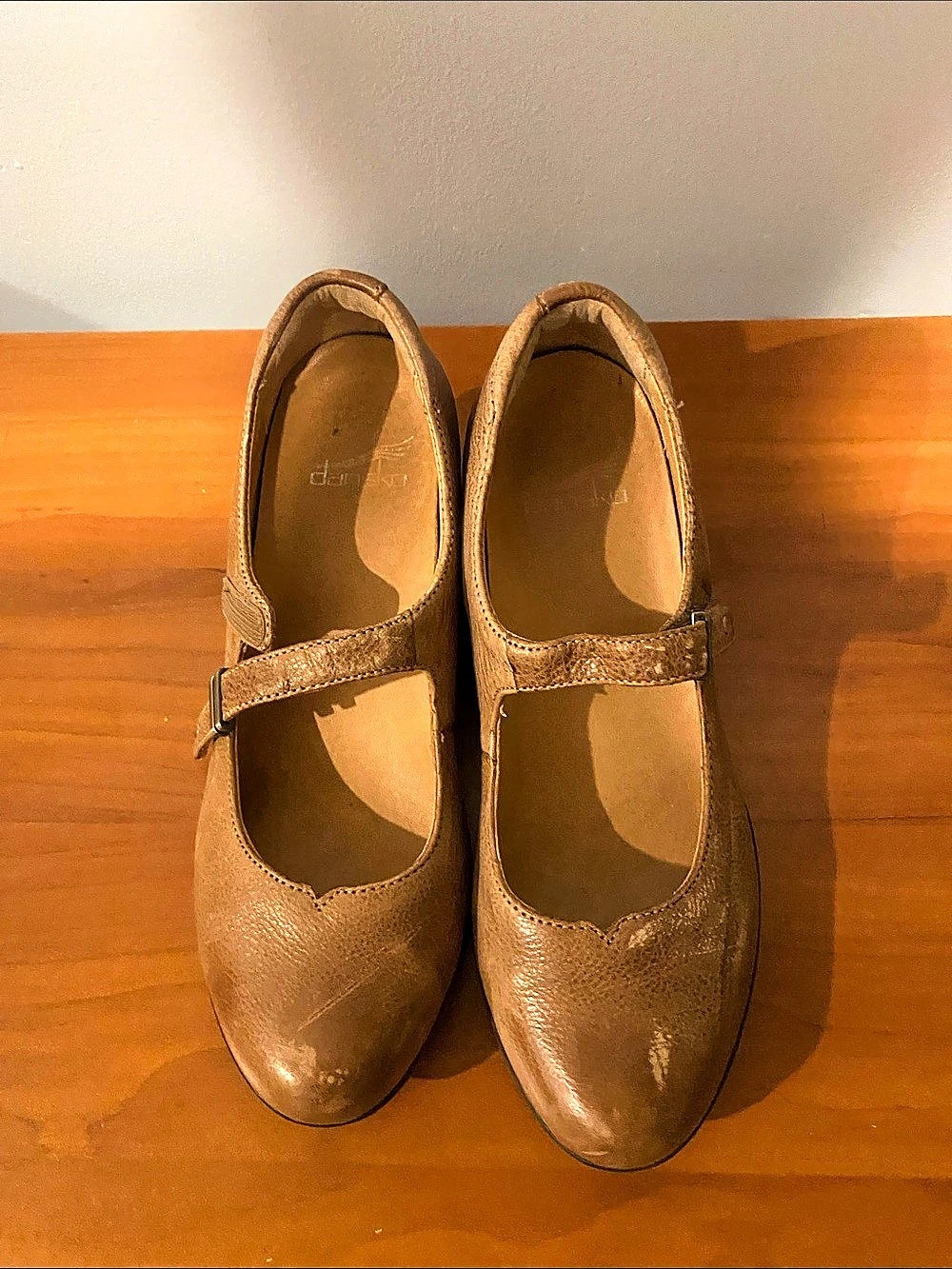 Clarks Brown Mary Jane Flats